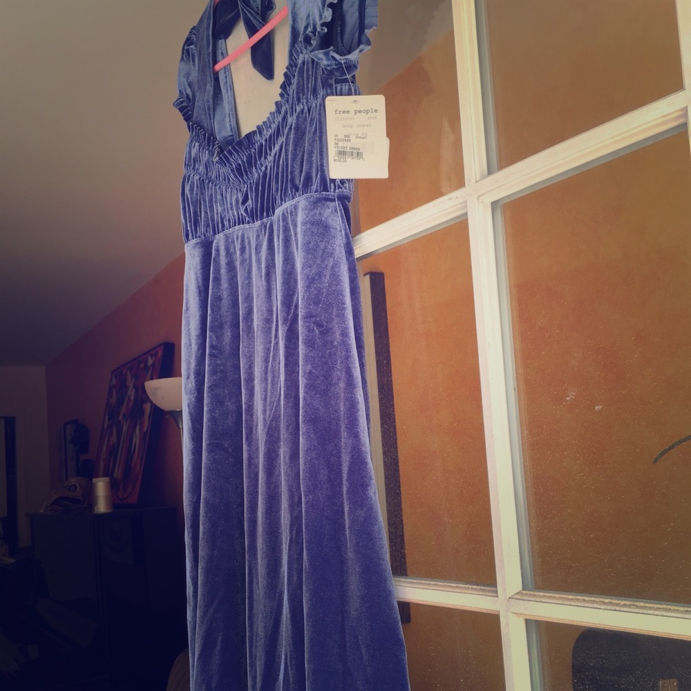Brand new, Free People, Cobalt Blue Velvet Dress